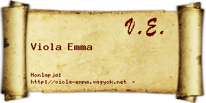 Viola Emma névjegykártya